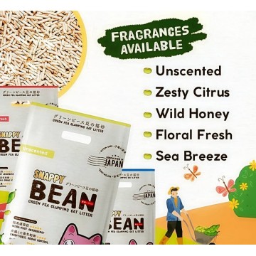 Snappy Bean Green Pea Cat Litter 7L PROMO: Bundle of 3 ctns
